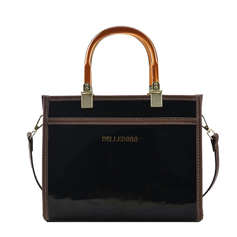 Gold Square Bag with Glitter