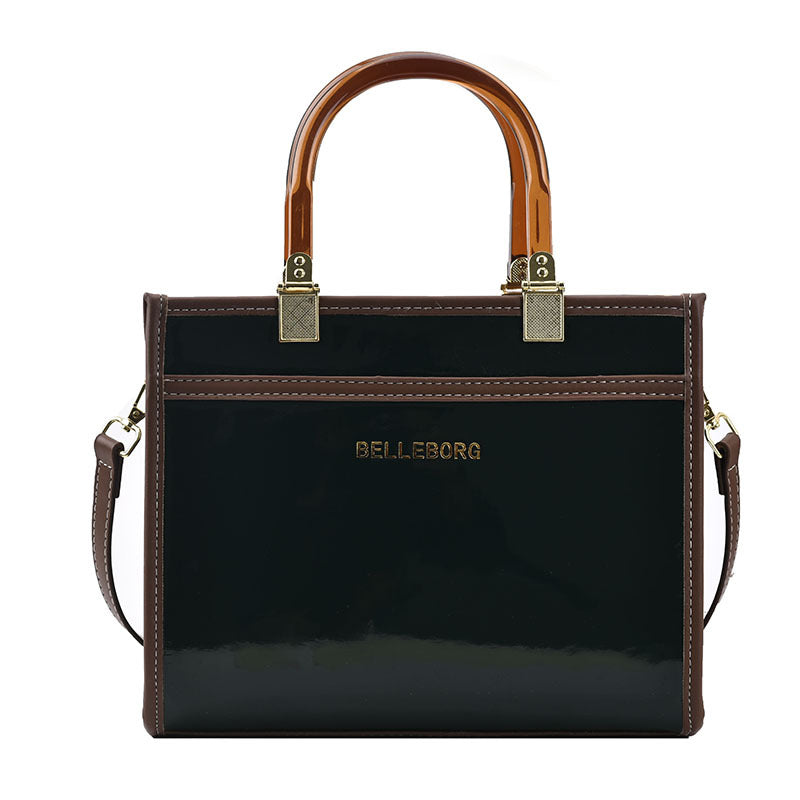 Gold Square Bag with Glitter