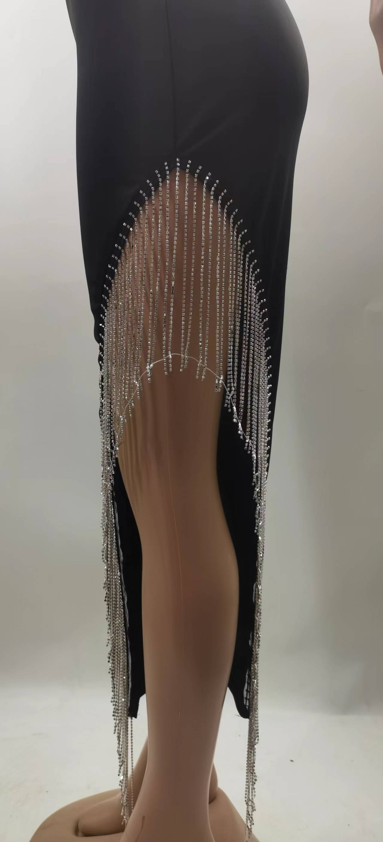 V-Neck Fringe Dress for Women