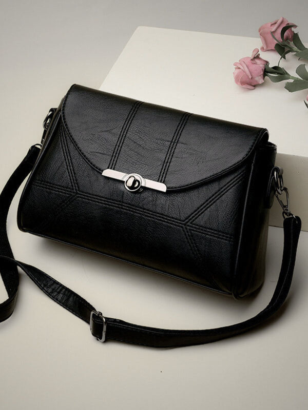 Structured Textured Shoulder Bag