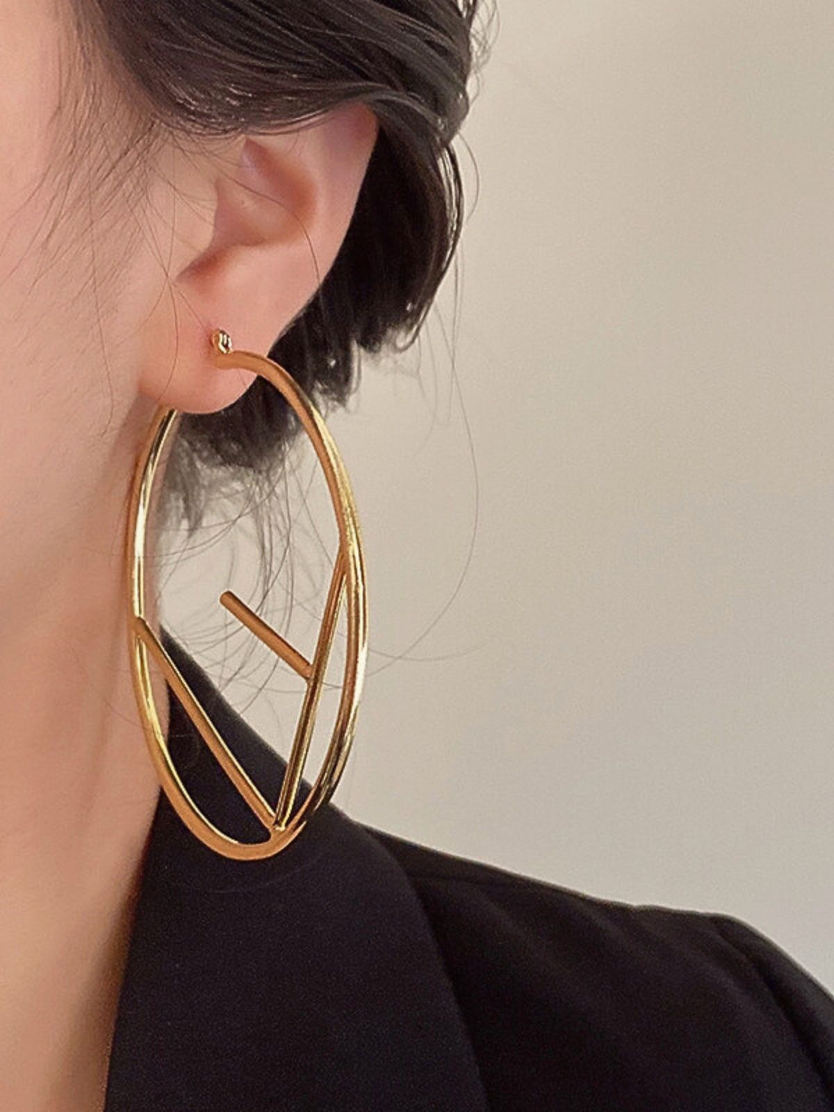 Oversized Bold Circle Statement Earrings