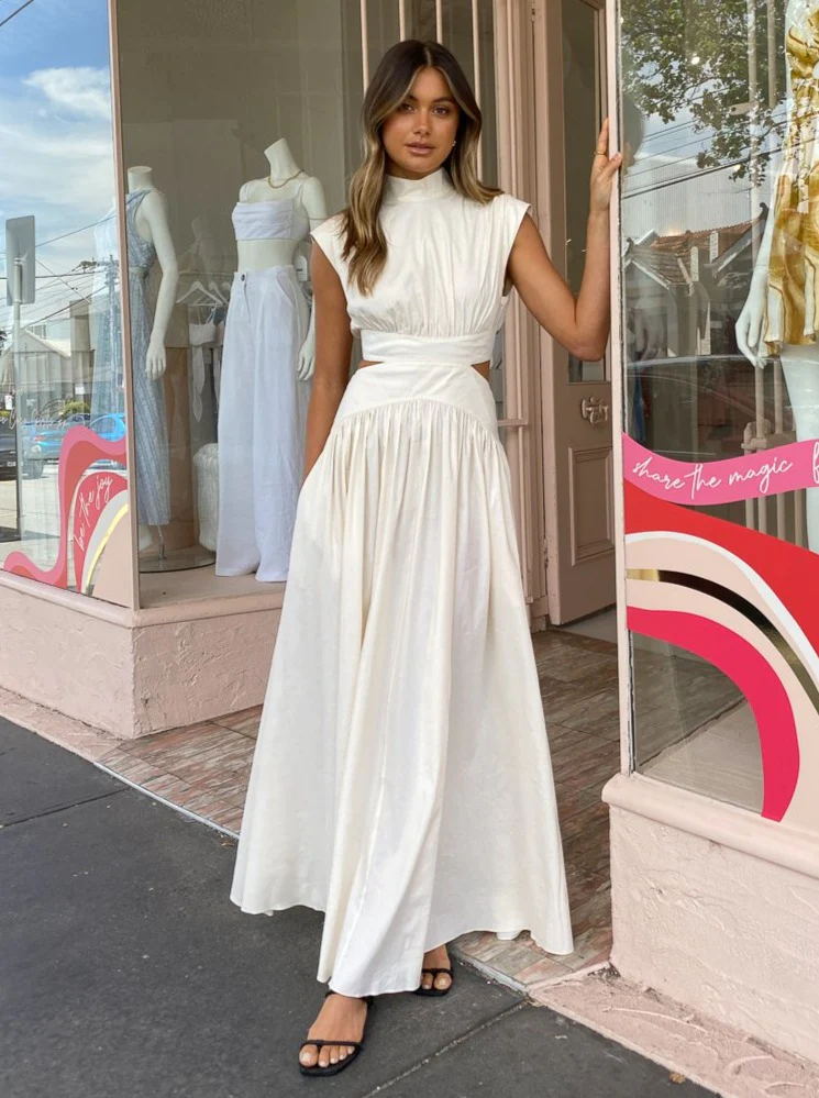 Solid Color Vacation Dress