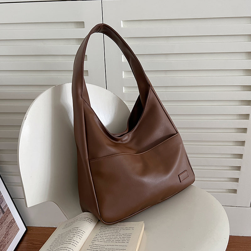 Minimalist Shoulder Bag in Matte Eco-Leather