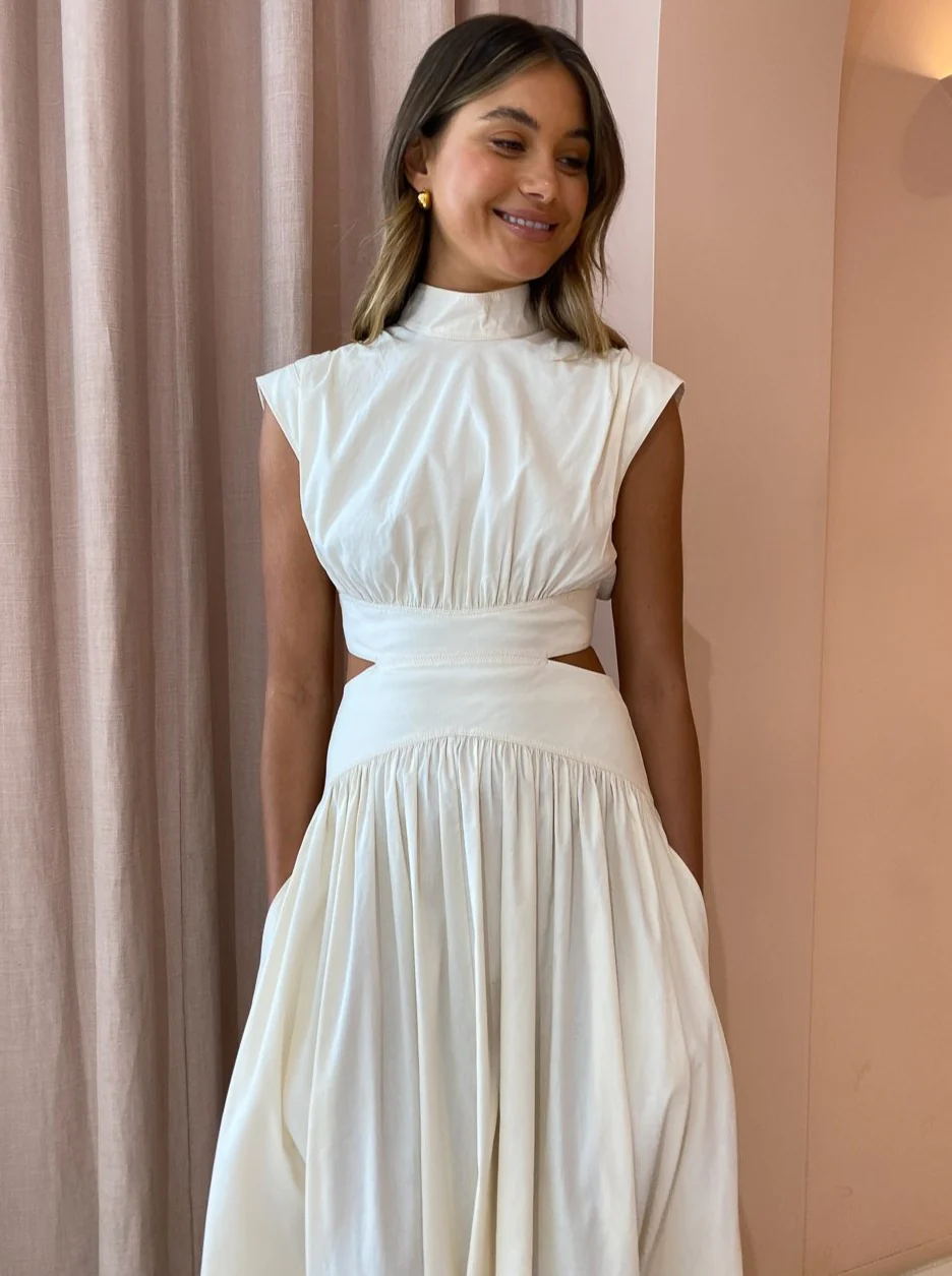Solid Color Vacation Dress