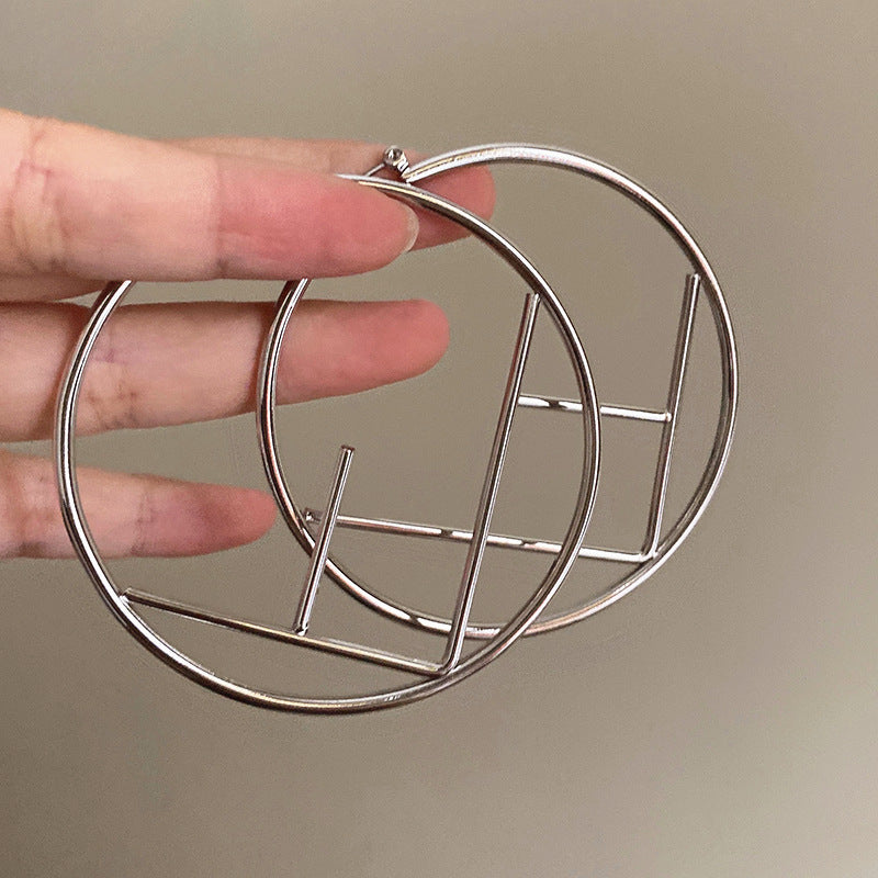 Oversized Bold Circle Statement Earrings