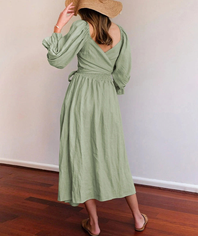 Elegant Two-Piece V-Neck Dress