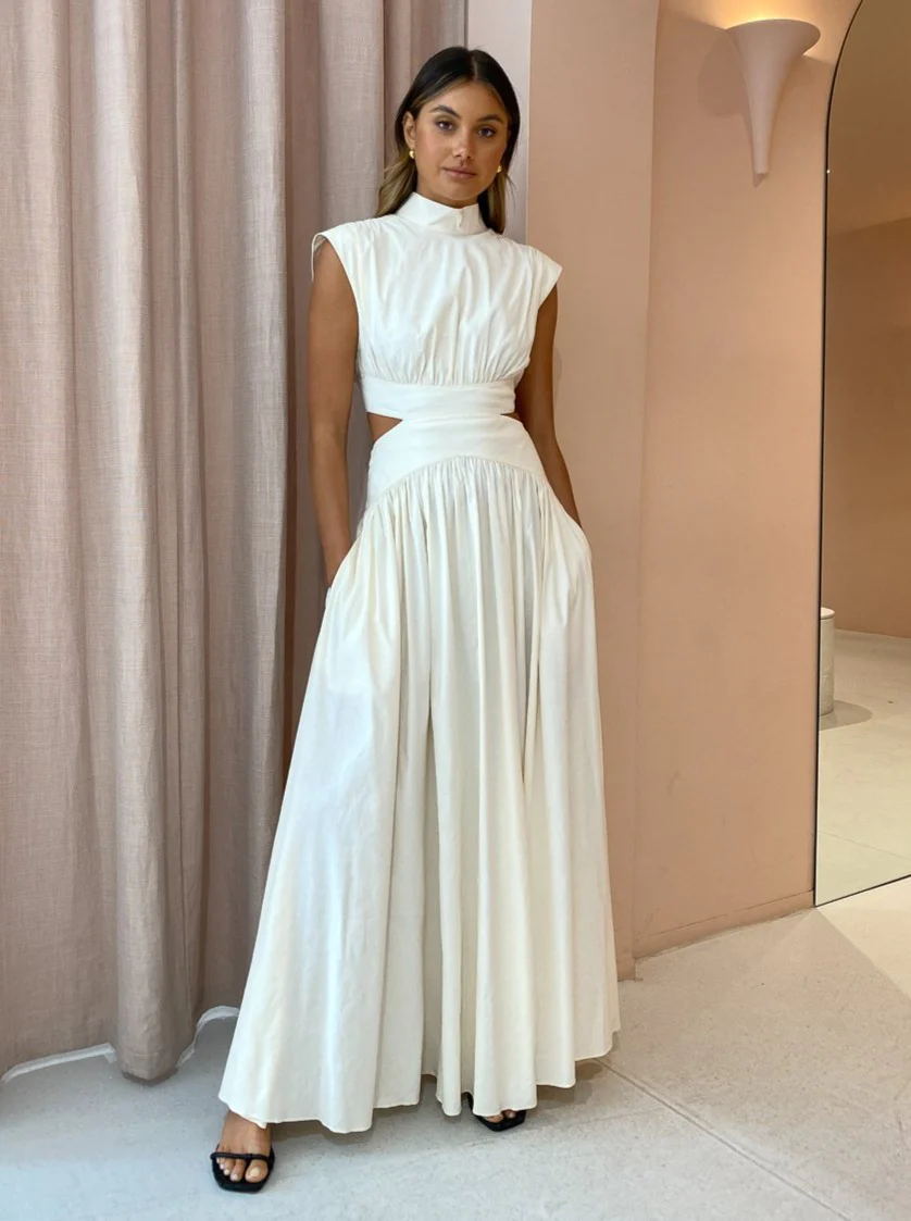 Solid Color Vacation Dress