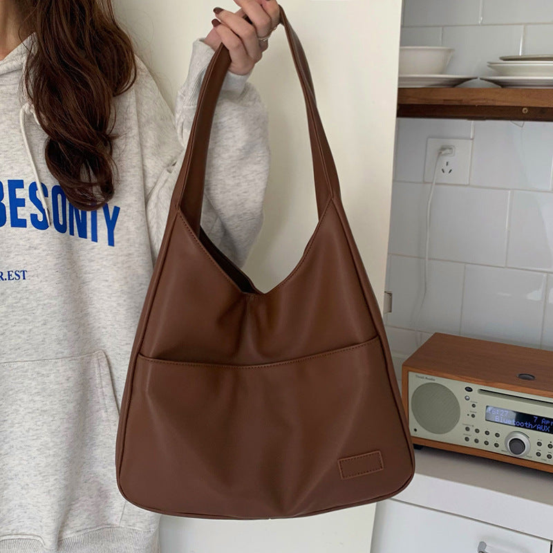 Minimalist Shoulder Bag in Matte Eco-Leather