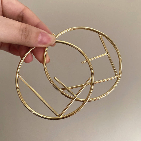 Oversized Bold Circle Statement Earrings