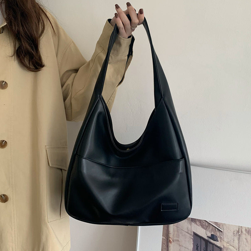 Minimalist Shoulder Bag in Matte Eco-Leather