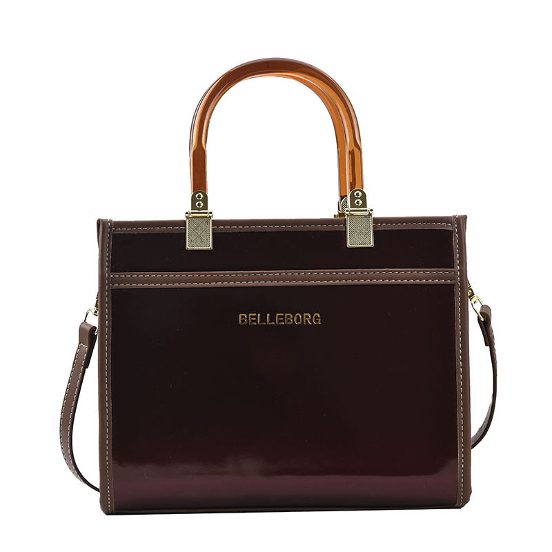 Gold Square Bag with Glitter