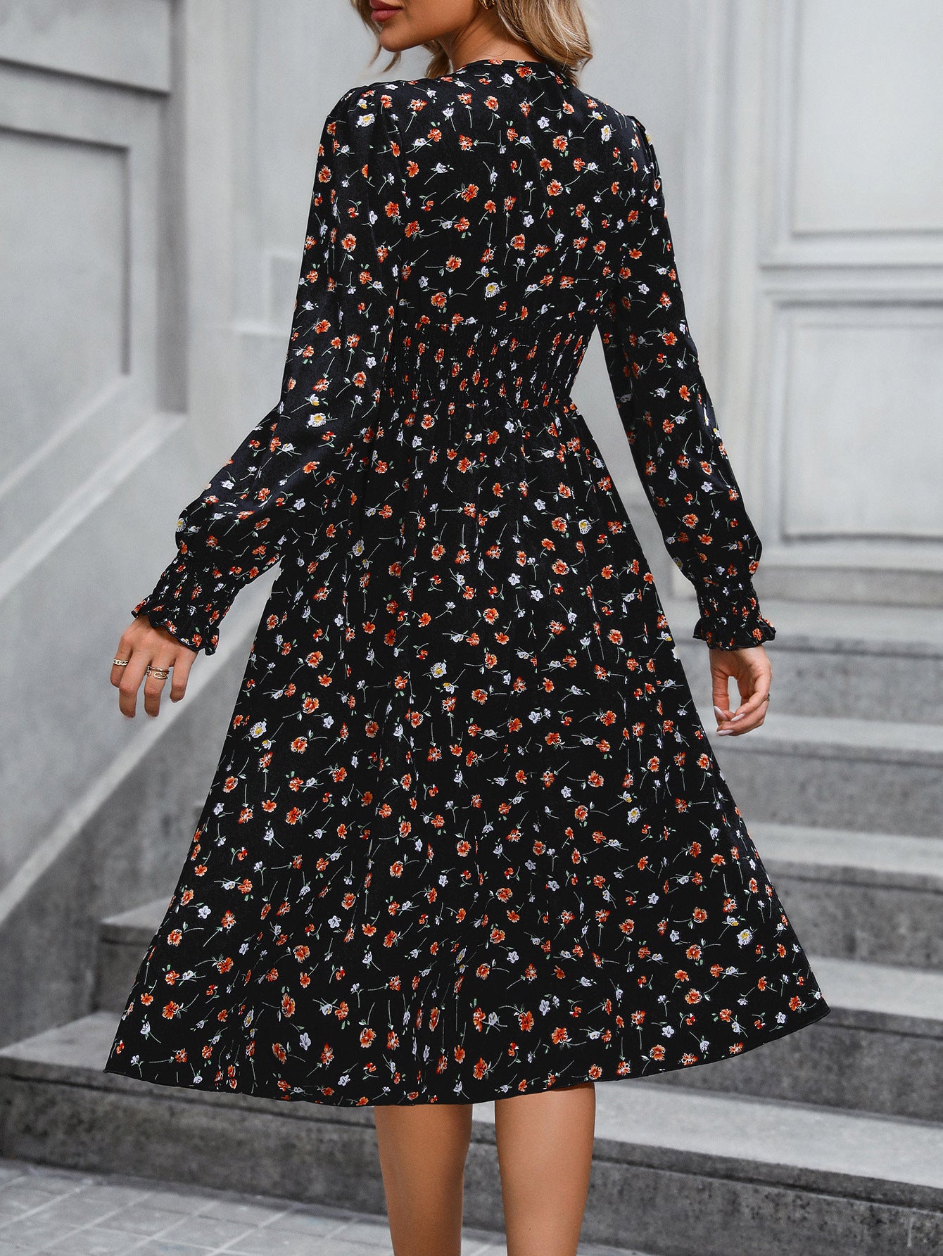 Floral Long Sleeve Dress